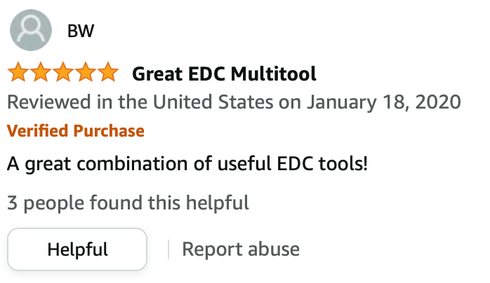 Reviews from MRF Multitools Fans all over the World